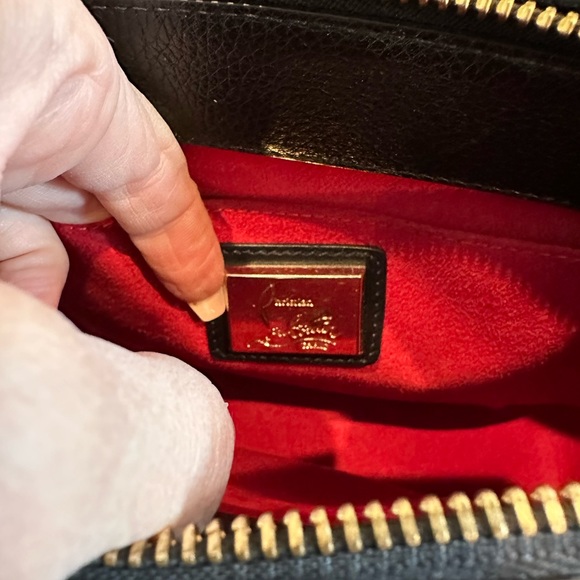 Christian Louboutin Triloubi Spiked Monogram Chain Shoulder Bag - Picture 6 of 11